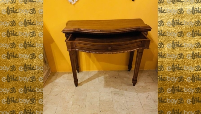 Scrittoio Coloniale in Teak intagliato